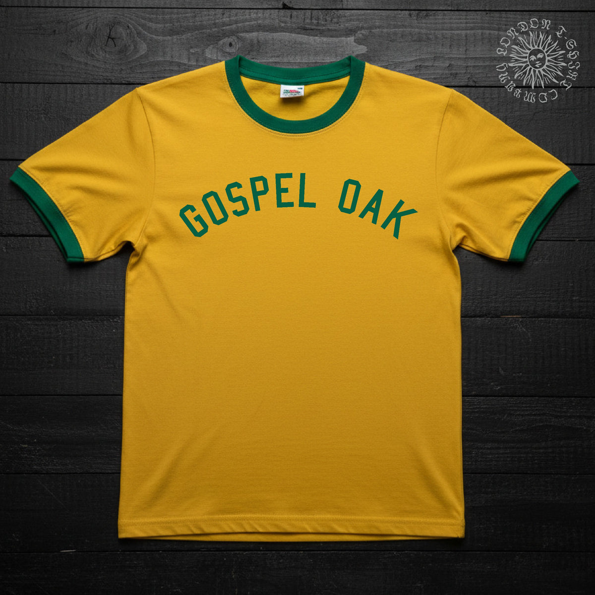 Gospel Oak, Ringer T-Shirt - Retro Style, London Souvenir Gift Top, Various Colours S-3XL