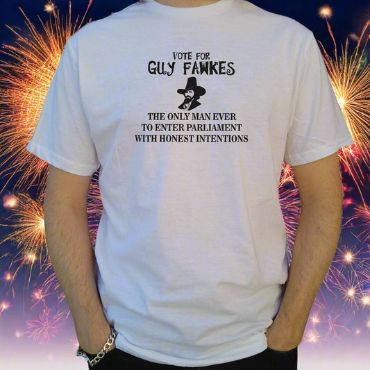 Guy Fawkes T-Shirt - Bonfire Political Protest, S-XXL