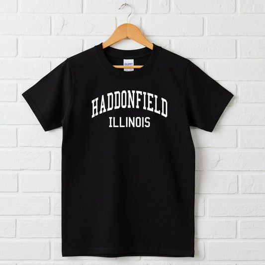 Haddonfield T-Shirt - Retro, Halloween, Fictional Illinois Town, Varsity, S-XXL