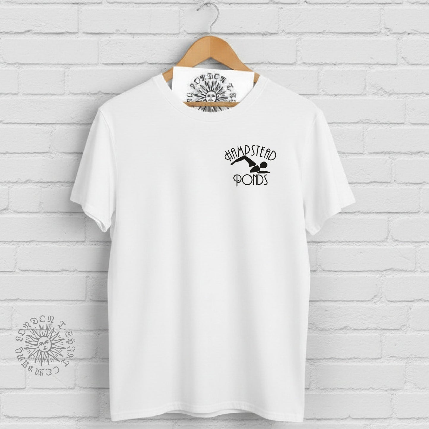 Hampstead Ponds T-Shirt - London Souvenir, Swimming, Various Colours