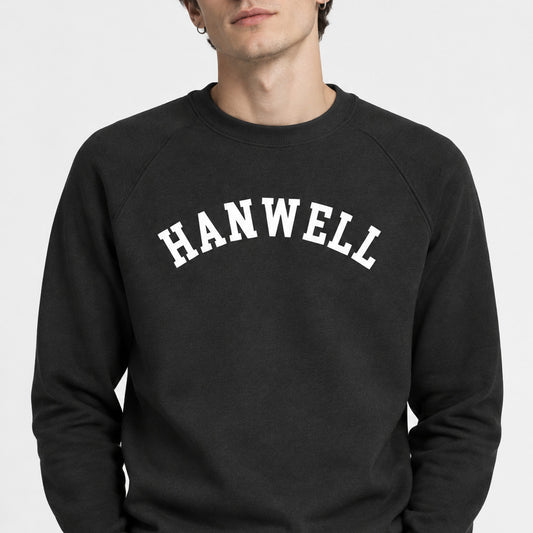 Hanwell Sweatshirt - London Souvenir, Retro Ivy League, Custom Print Add Your Area Name, Various Colours
