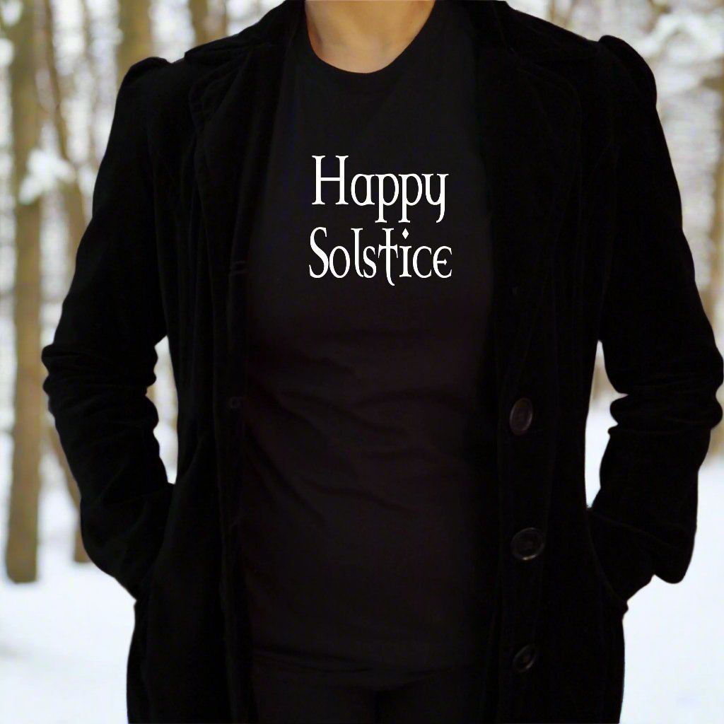 Happy Solstice T-Shirt - Alternative Christmas, Winter Festive Gift, Various Colours