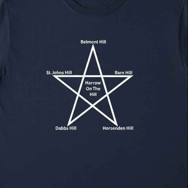 Pentagram Ley Lines T-Shirt: Harrow, NW London, Various Colours