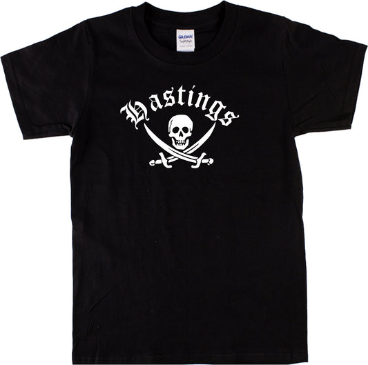 Hastings T-Shirt - England, Souvenir, Skull And Crossbones, Various Colours