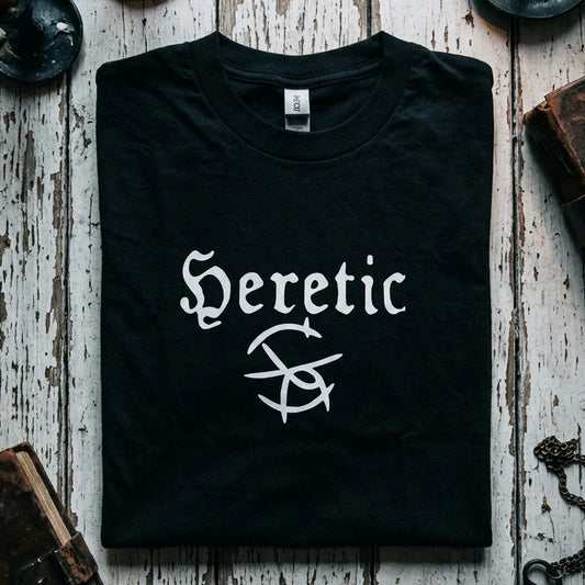 Heretic Organic Cotton T-Shirt - Mark Of Shame Symbol, Pagan, Punk, Rebel, S-XXL