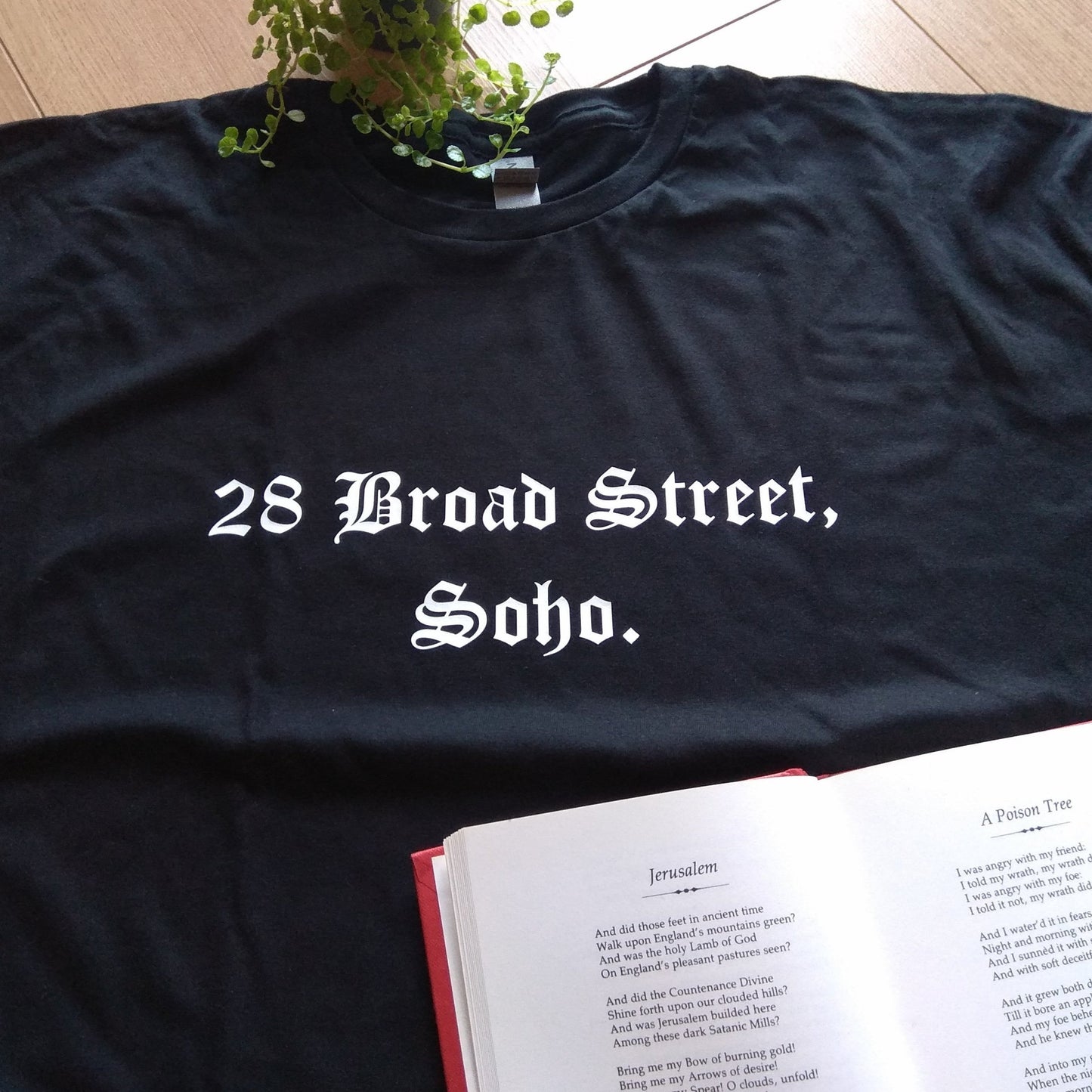 William Blake T-Shirt - 28 Broad Street, Soho, London Souvenir, S-XXL