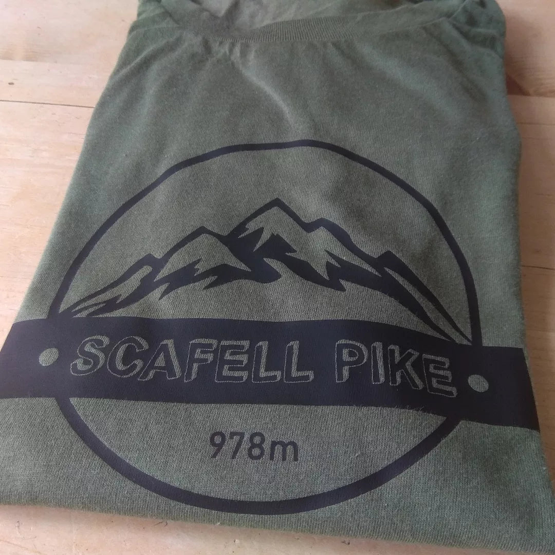 Scafell Pike T-Shirt - Lake District Souvenir, Hiking, Various Colours