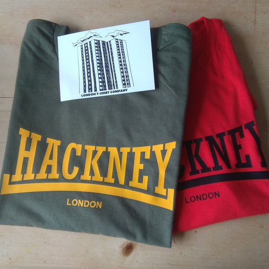 Hackney Souvenir T-Shirt - Retro, Boxing, Football Style, Personalised Custom Print Available, Various Colours