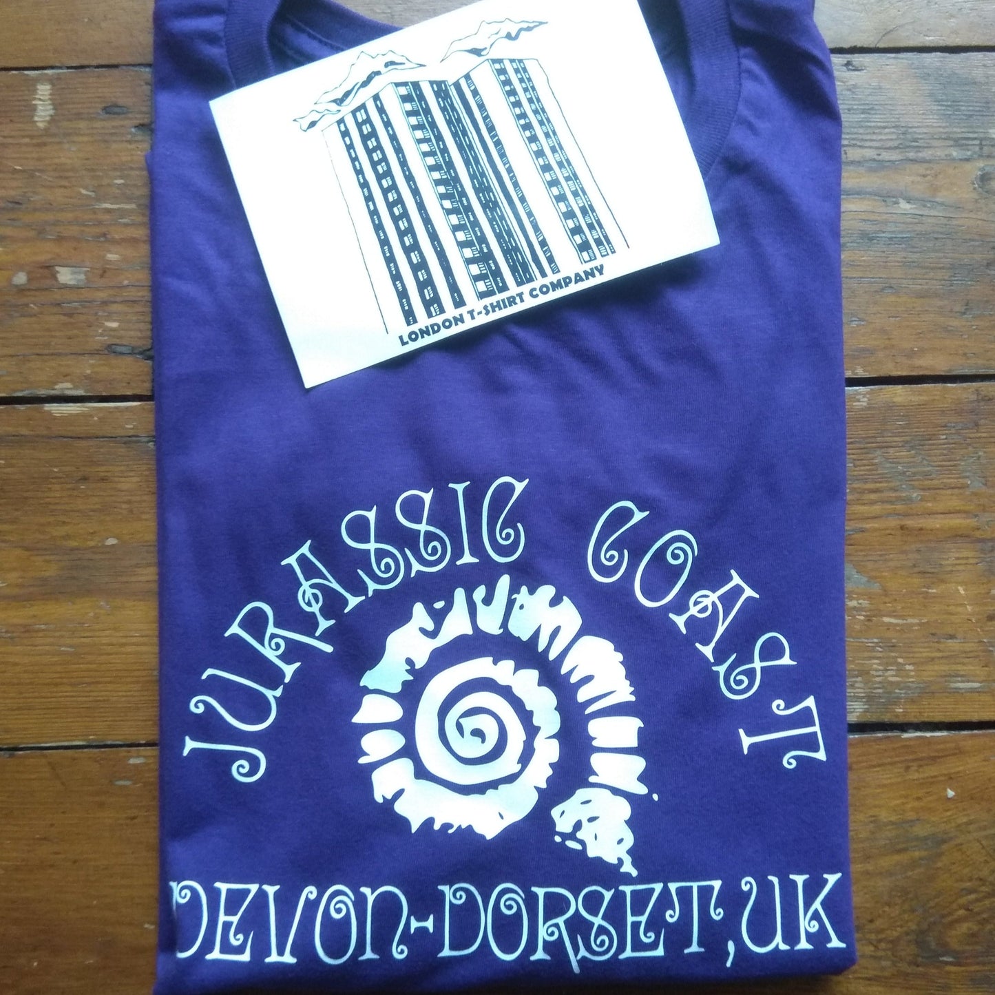 Jurassic Coast Souvenir T-Shirt - Dorset - Devon, Fossils, Various Colours