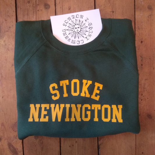 Stoke Newington Sweatshirt - Hackney, London Souvenir, Retro Ivy League, Custom Print Add Your Area Name, Various Colours