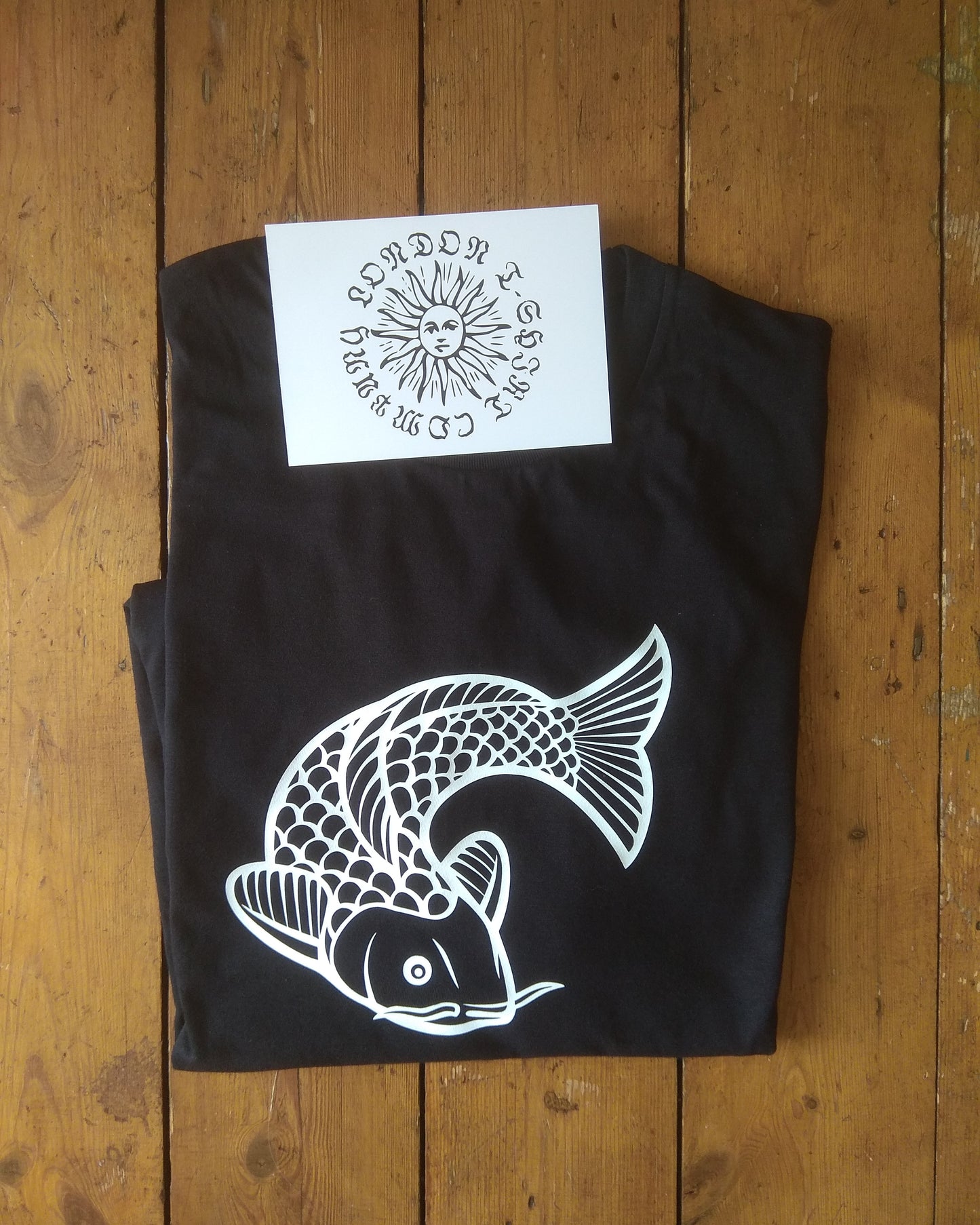 Japanese Koi fish T-Shirt - Tattoo Style, Catfish Mythology Symbol, Various Colours