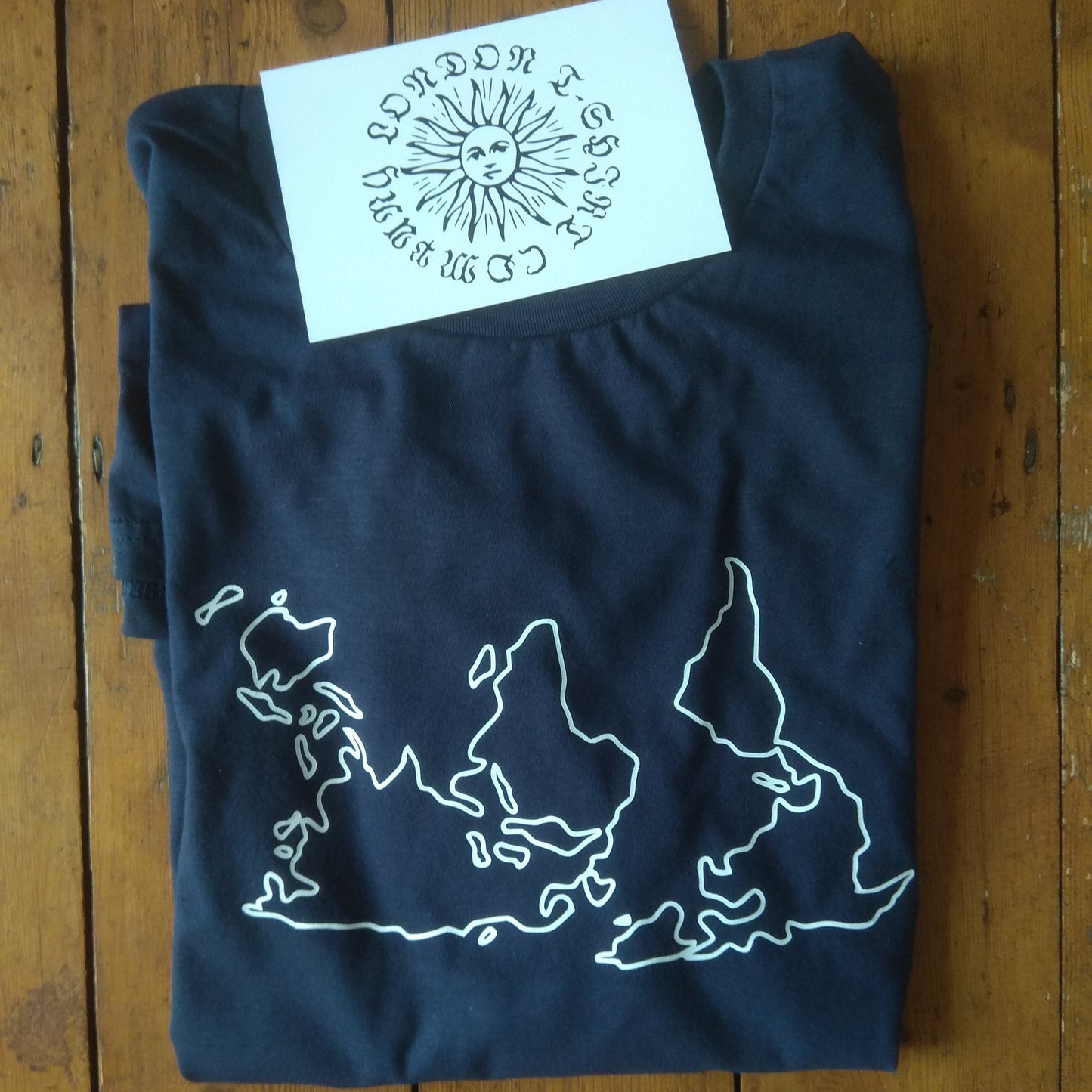 Upside Down World Map T-Shirt - Geography, Travel Gift, Various Colours