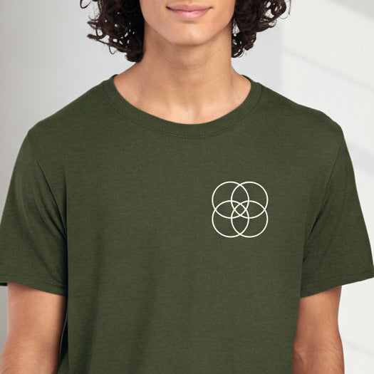 Ikigai Organic Cotton T-Shirt: Japanese Concept Symbol, Various Colours
