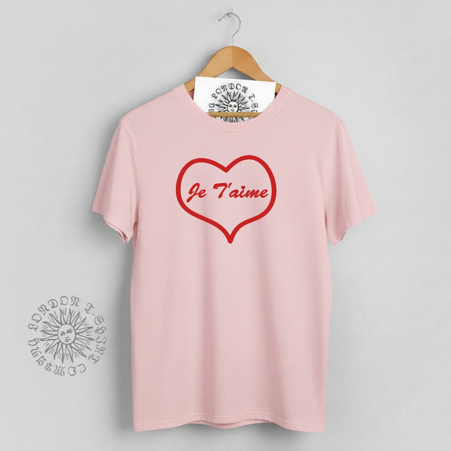 Je t'aime T-Shirt - Valentines Day Heart Gift, French Love, Various Colours