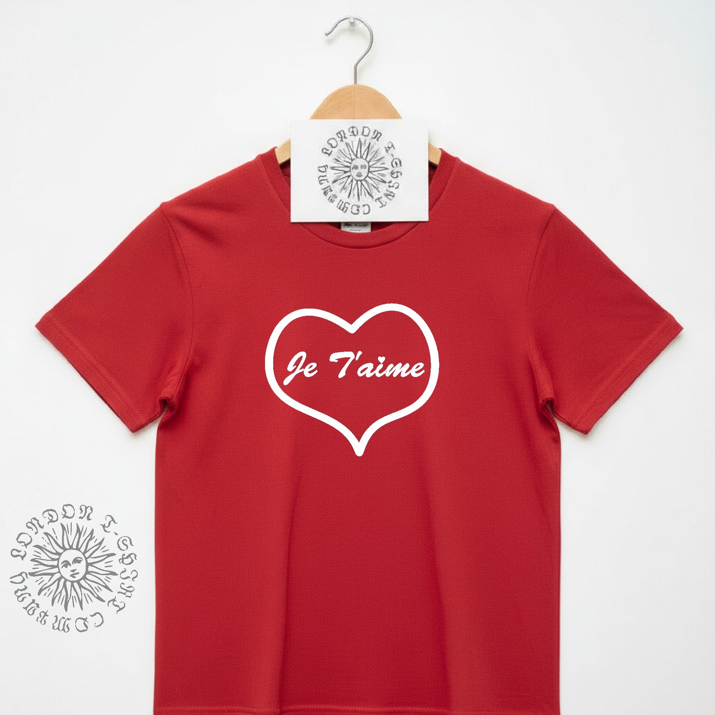 Je t'aime T-Shirt - Valentines Day Heart Gift, French Love, Various Colours