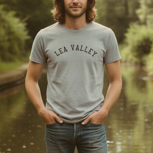 Lea Valley T-Shirt - Retro College Style Souvenir, Various Colours