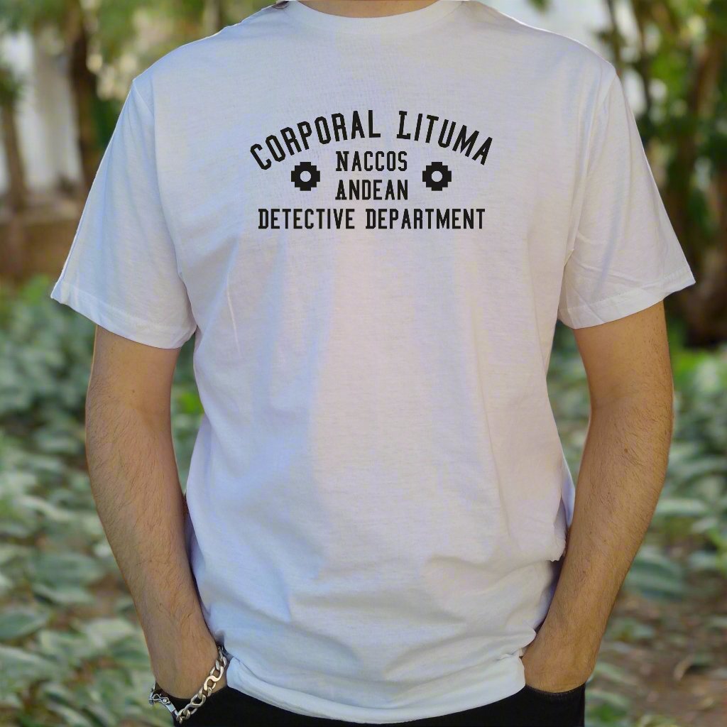 Corporal Lituma, Naccos Andean Detective Department T-Shirt - Peru, Inspired By Mario Vargas Llosa
