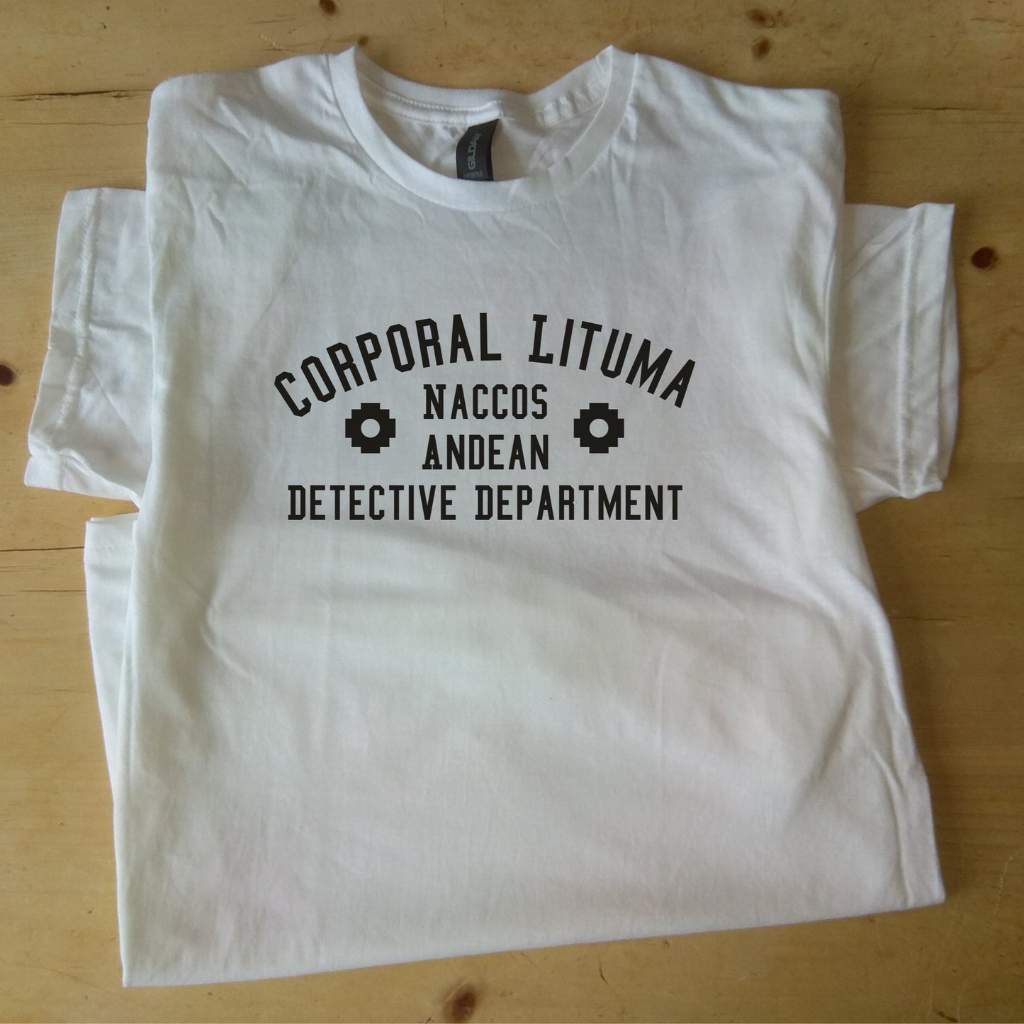 Corporal Lituma, Naccos Andean Detective Department T-Shirt - Peru, Inspired By Mario Vargas Llosa