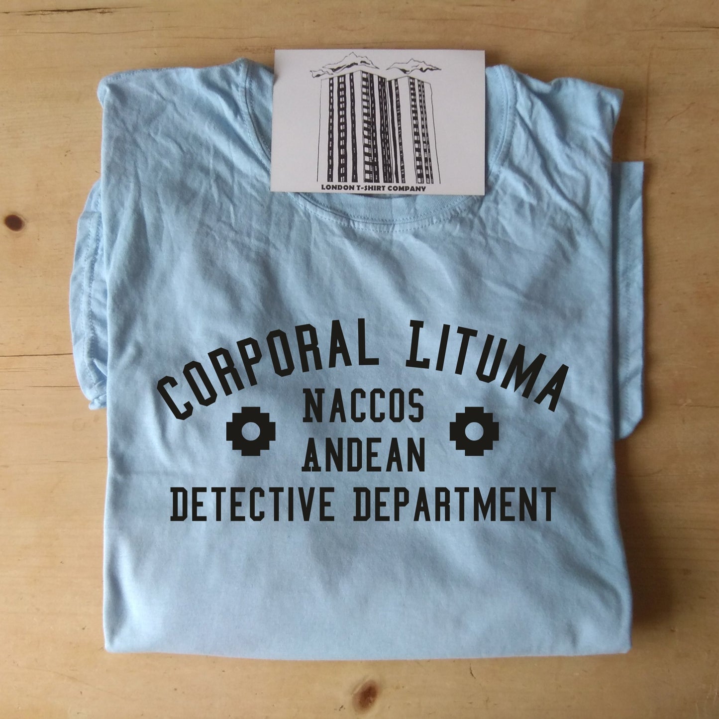 Corporal Lituma, Naccos Andean Detective Department T-Shirt - Peru, Inspired By Mario Vargas Llosa