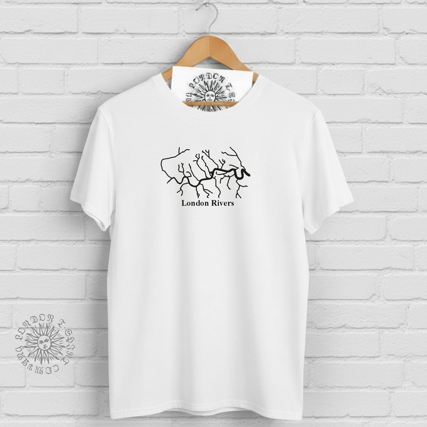 London Rivers Map T-Shirt - Alternative Souvenir, Various Colours