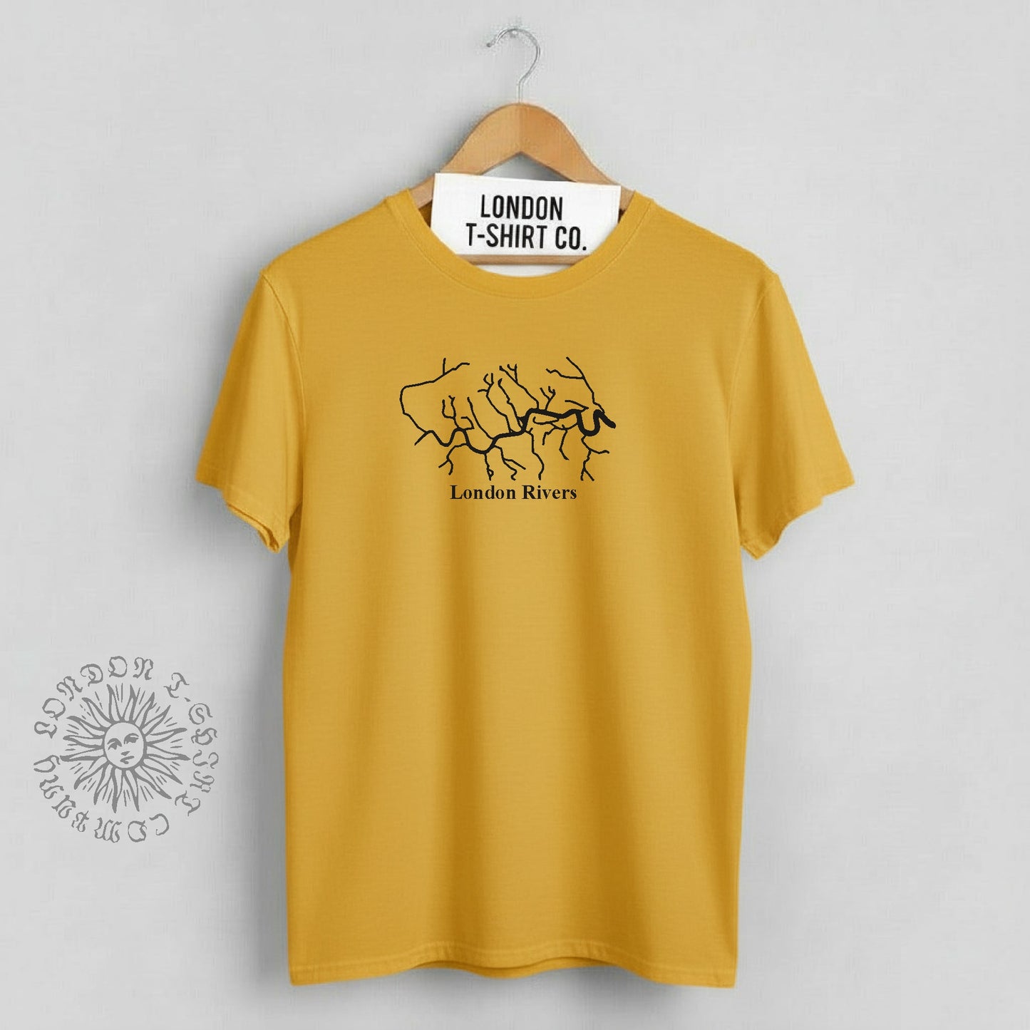 London Rivers Map T-Shirt - Alternative Souvenir, Various Colours