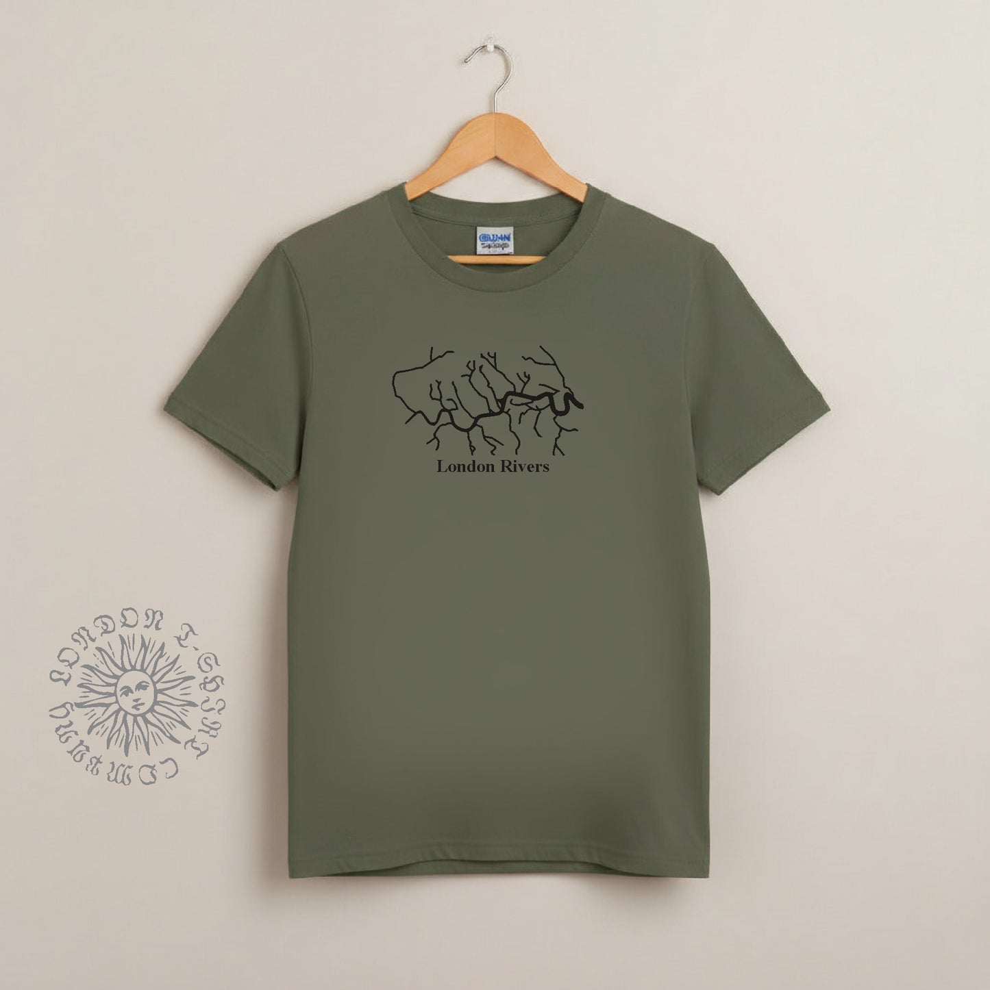 London Rivers Map T-Shirt - Alternative Souvenir, Various Colours