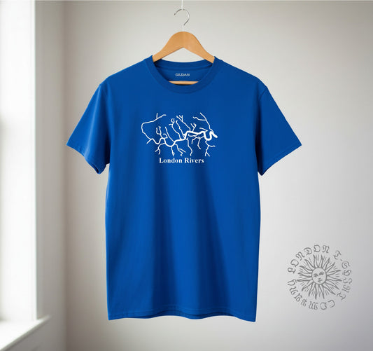 London Rivers Map T-Shirt - Alternative Souvenir, Various Colours
