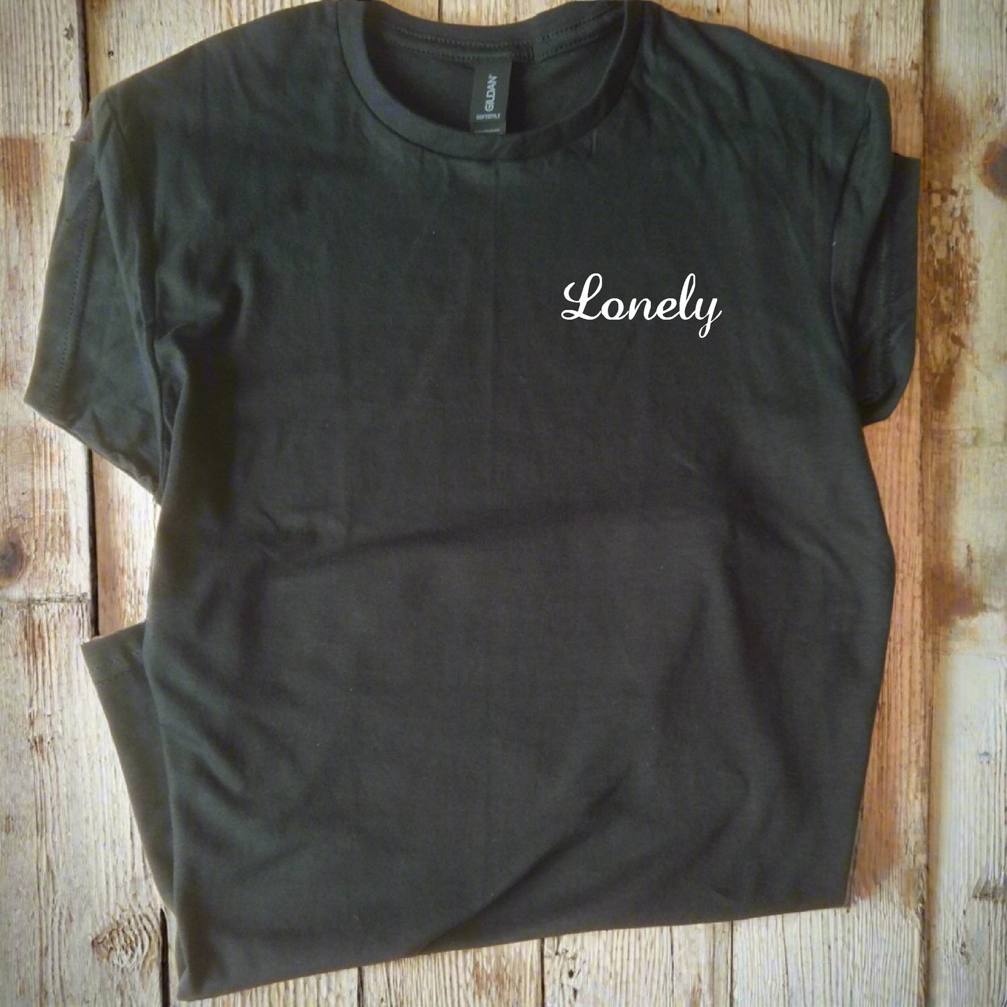 'Lonely' Pocket Logo T-Shirt - 1950s Rock And Roll Style, S-XXL