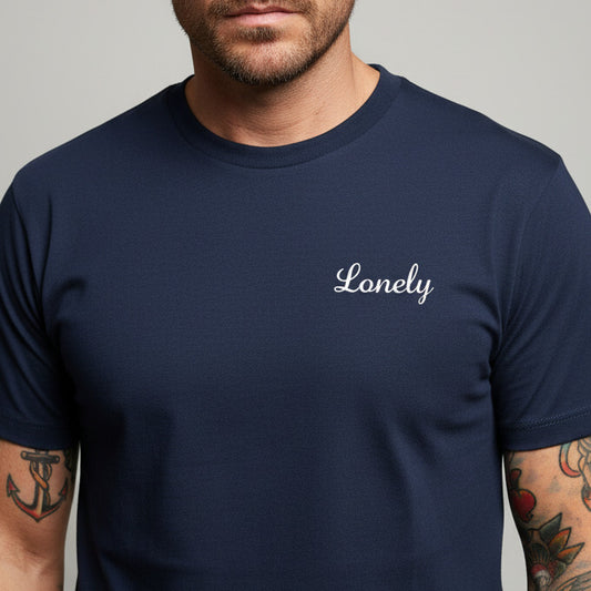'Lonely' Pocket Logo T-Shirt - 1950s Rock And Roll Style, S-XXL
