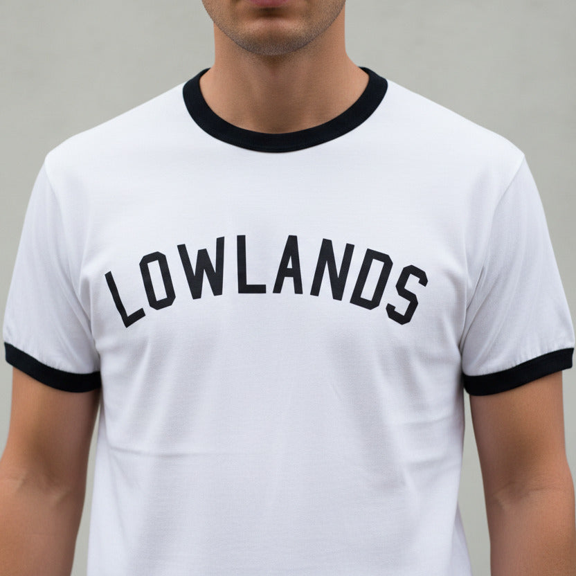Lowlands, Ringer T-Shirt - Rambler, London Topography Gift, Various Colours