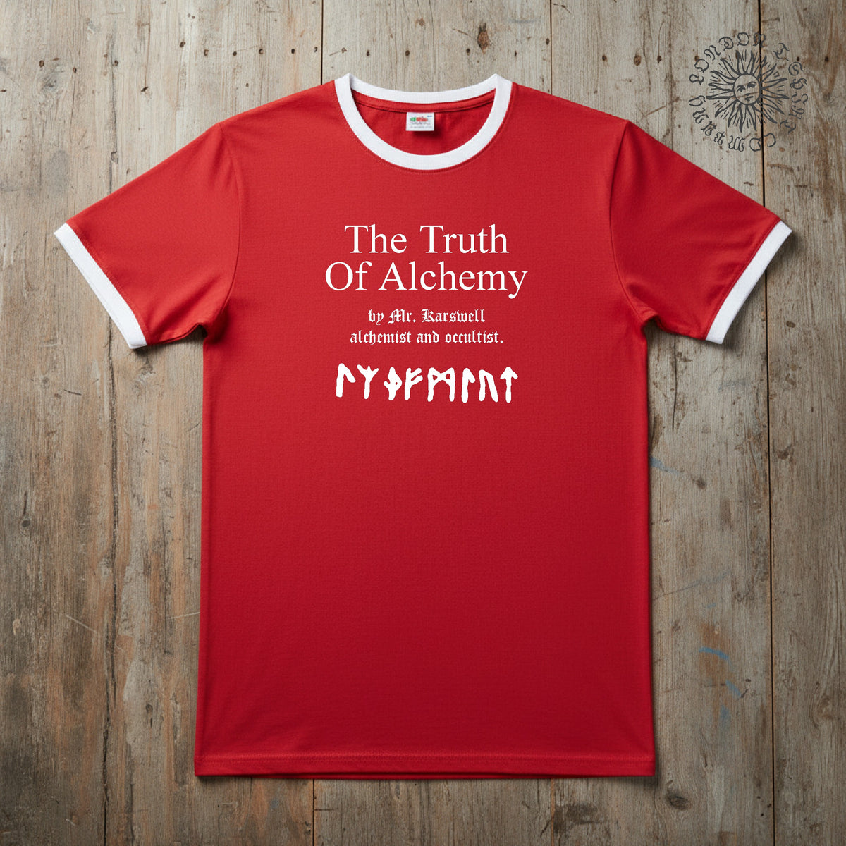 The Truth Of Alchemy Ringer T-Shirt - Inspired By M.R. James, Ghost Story 'Casting the Runes', Various Colours S-3XL