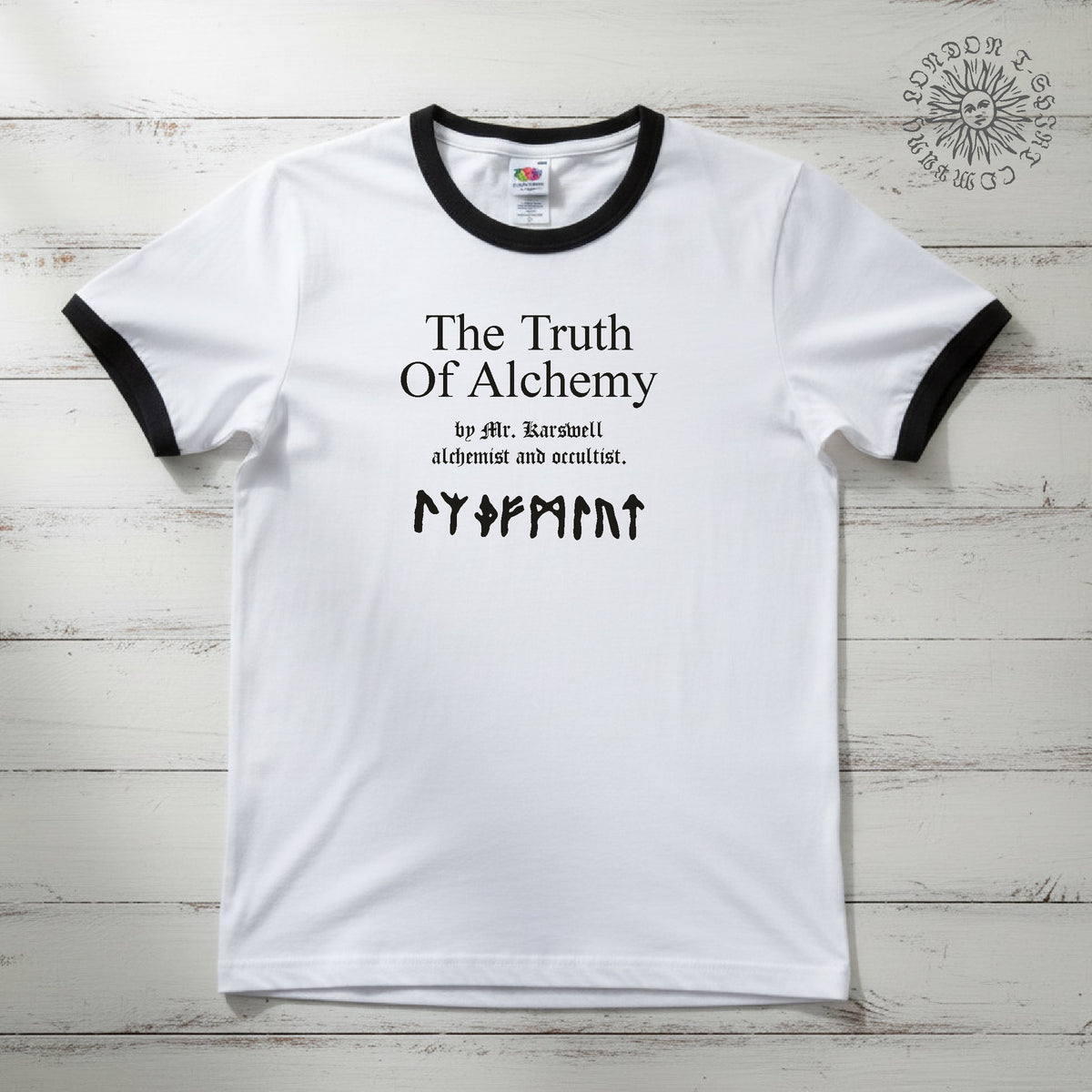 The Truth Of Alchemy Ringer T-Shirt - Inspired By M.R. James, Ghost Story 'Casting the Runes', Various Colours S-3XL