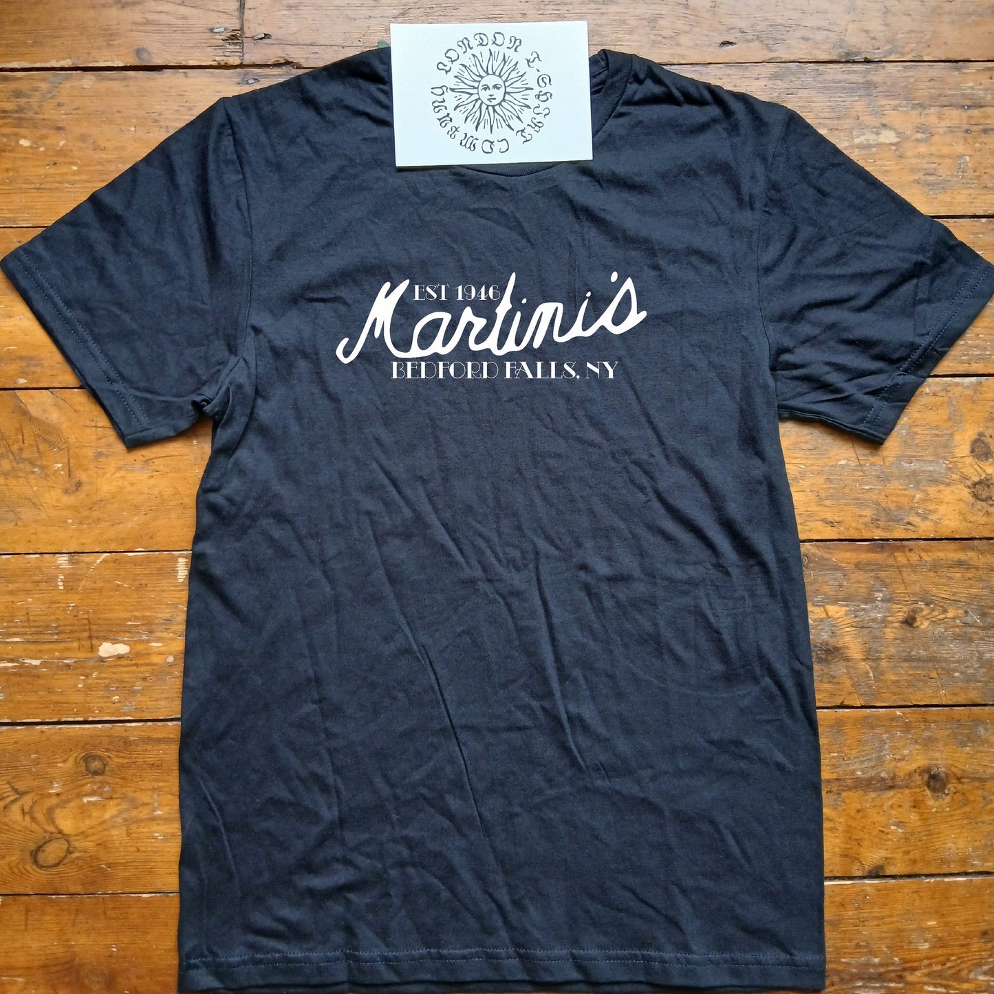 Martini's Bar T-Shirt - Bedford Falls, Christmas Film Festive Gift, Various Colours