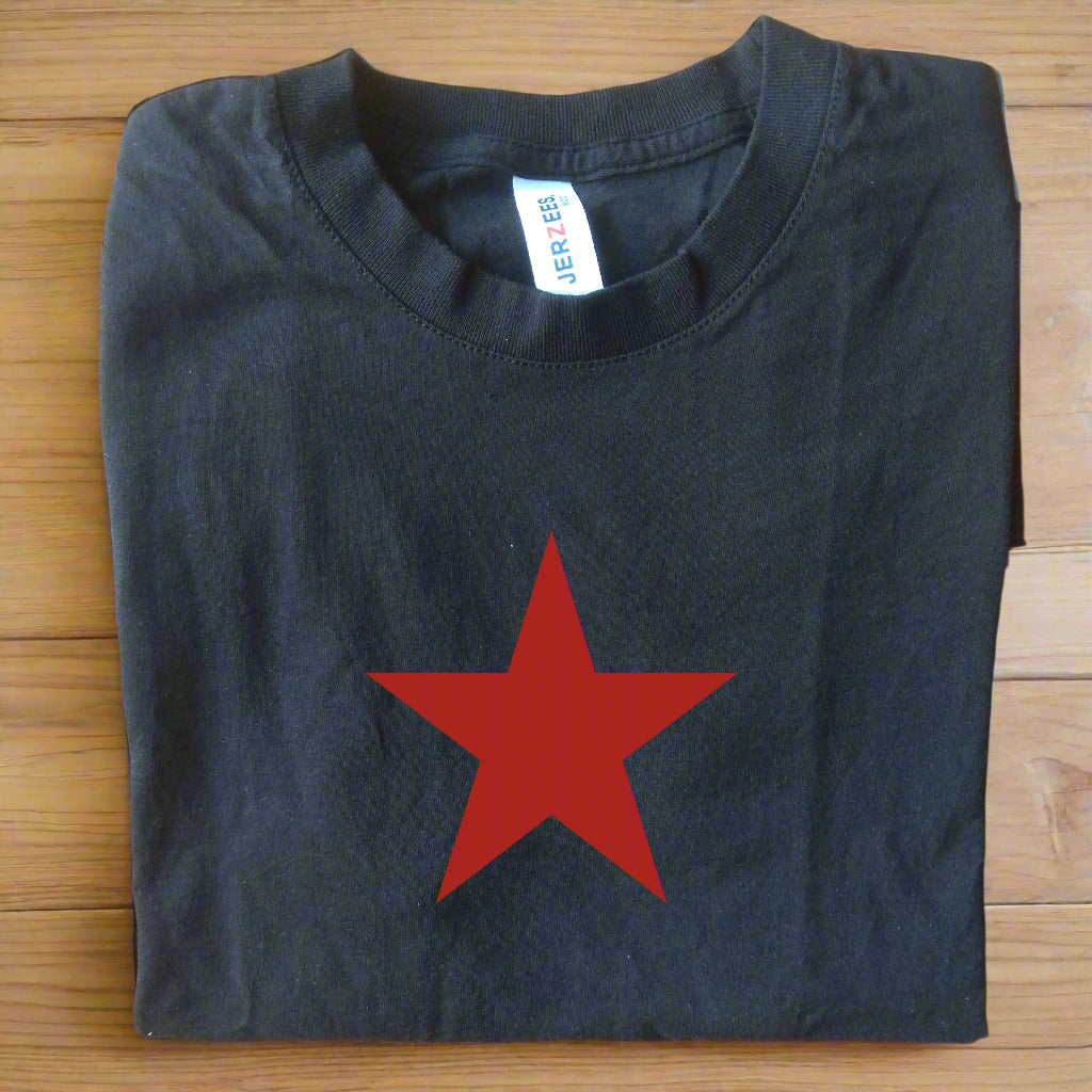 Red Star Organic Cotton T-Shirt - Retro Punk Top, Protest Tee, Various Colours
