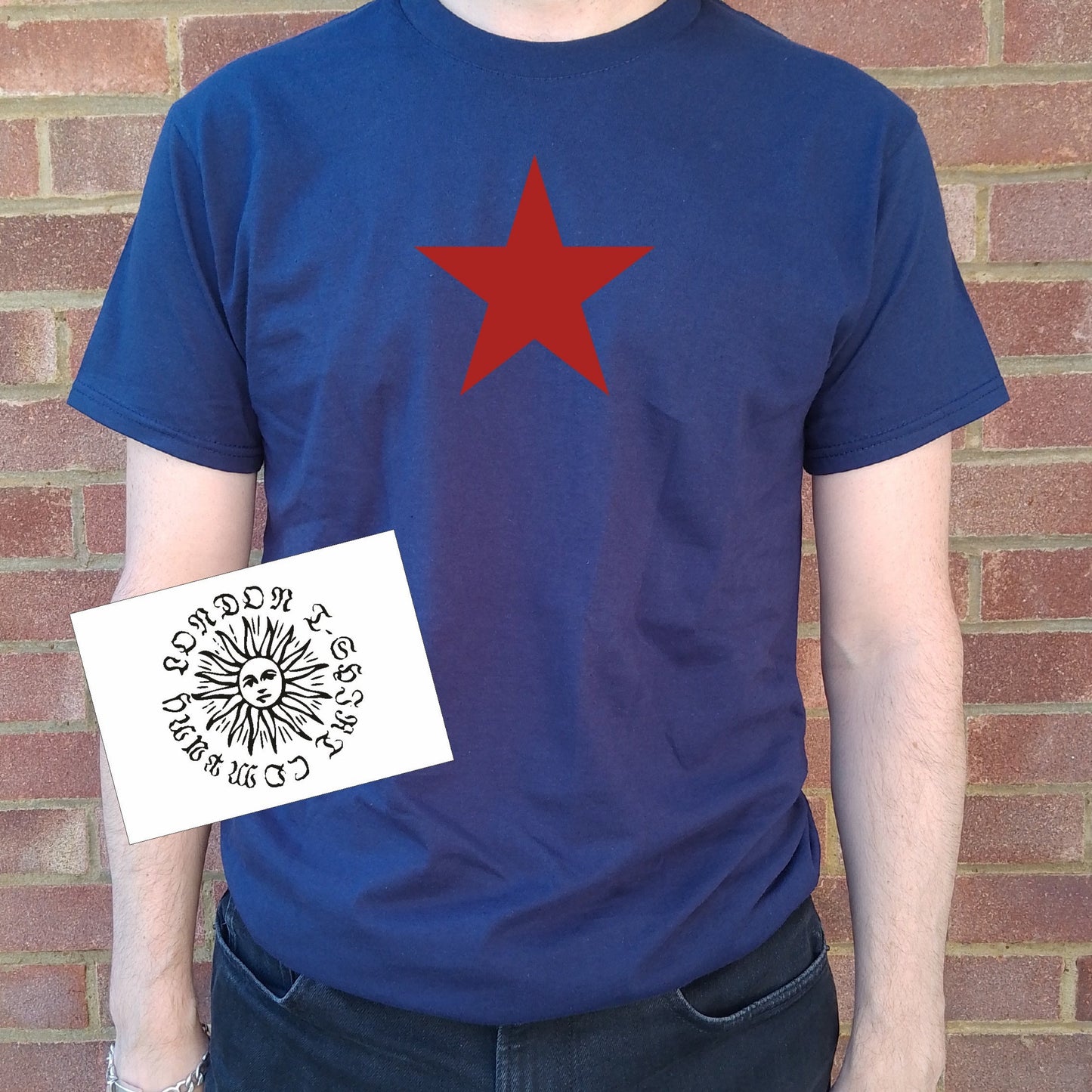 Red Star Organic Cotton T-Shirt - Retro Punk Top, Protest Tee, Various Colours