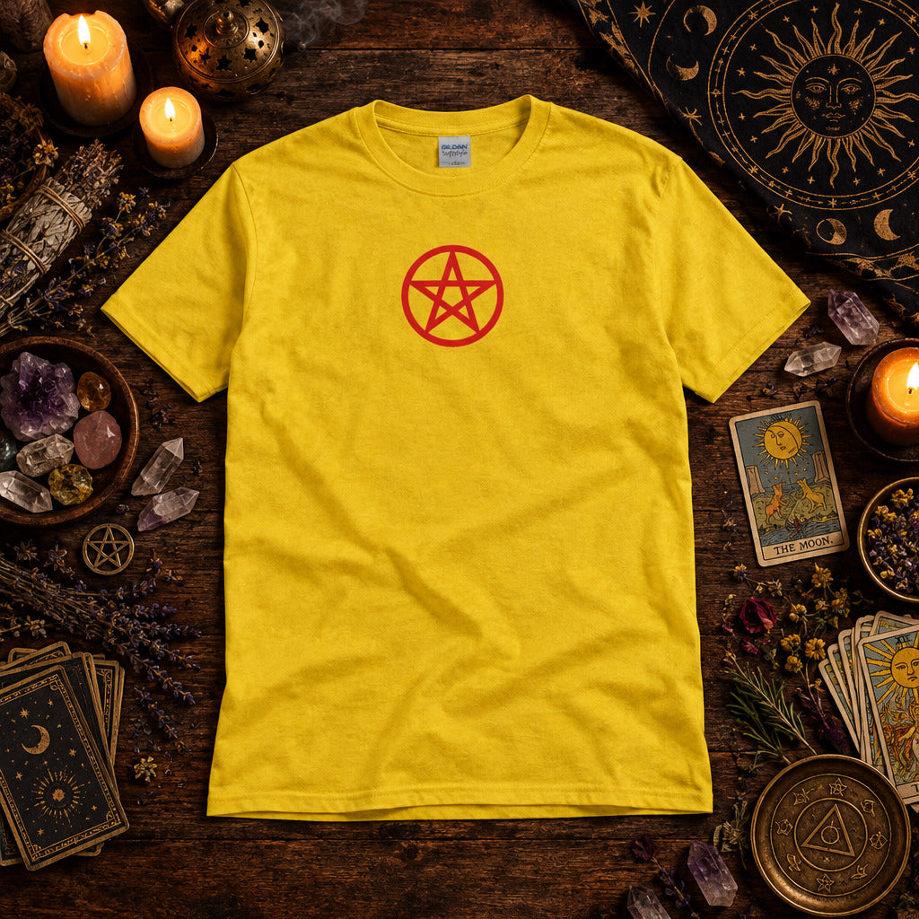 Pentagram T-Shirt: Gothic Pagan, Esoteric Wicca Style, Various Colours S-3XL