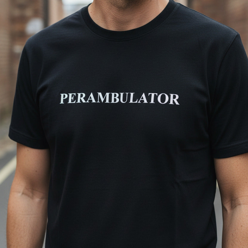 Perambulator T-Shirt - Organic Cotton, Psychogeography, Geography, Walking, S-XXL