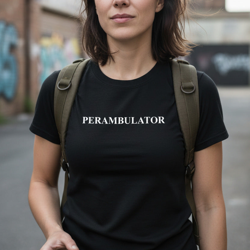 Perambulator T-Shirt - Organic Cotton, Psychogeography, Geography, Walking, S-XXL