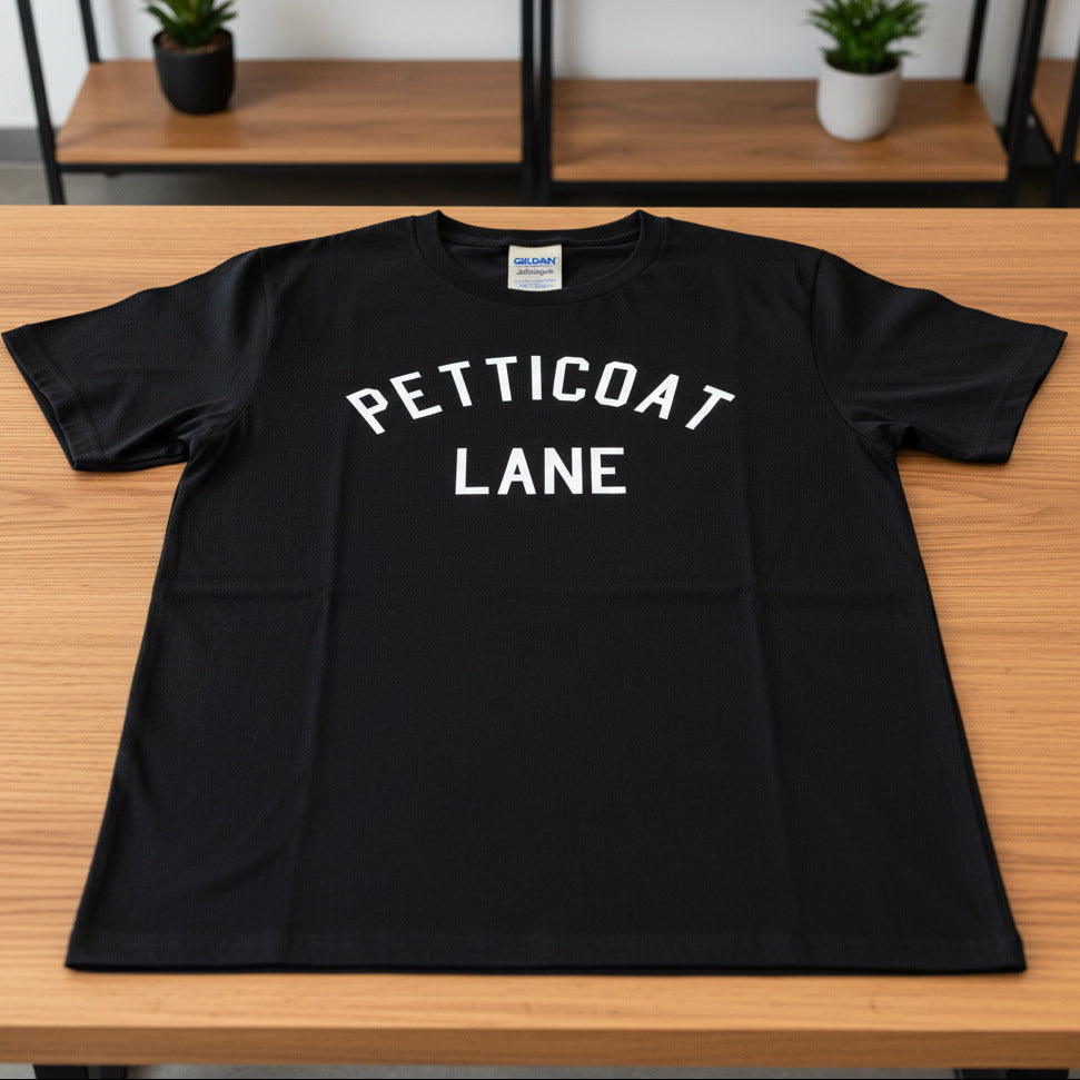 Petticoat Lane T-Shirt - East London Souvenir, Eastend Market, Spitalfields, Various Colours