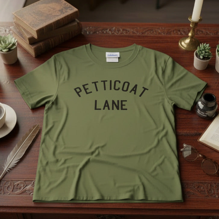 Petticoat Lane T-Shirt - East London Souvenir, Eastend Market, Spitalfields, Various Colours