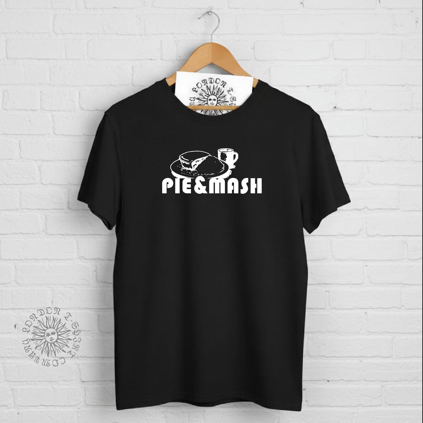 Pie and Mash T-Shirt: London Souvenir, Various Colours