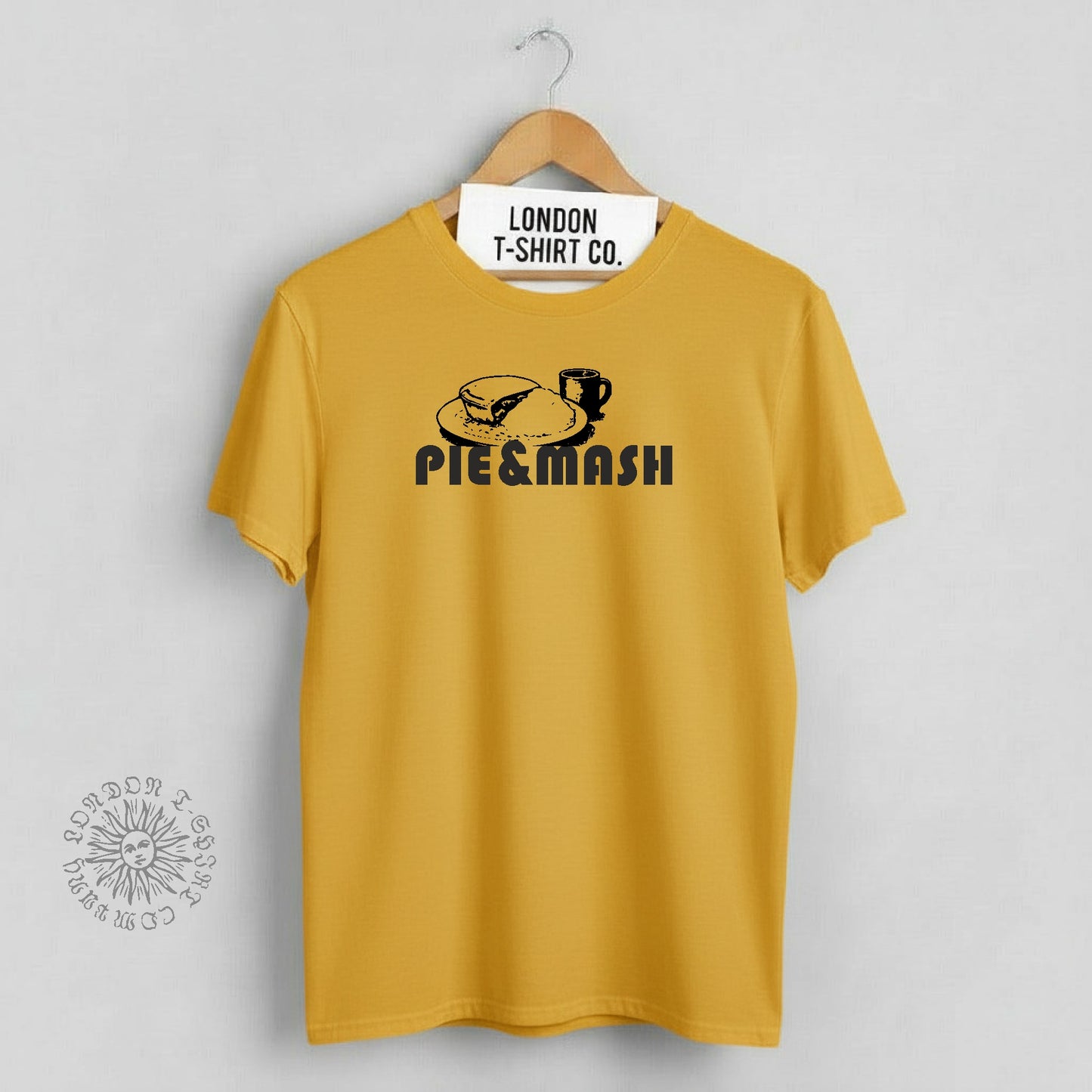 Pie and Mash T-Shirt: London Souvenir, Various Colours