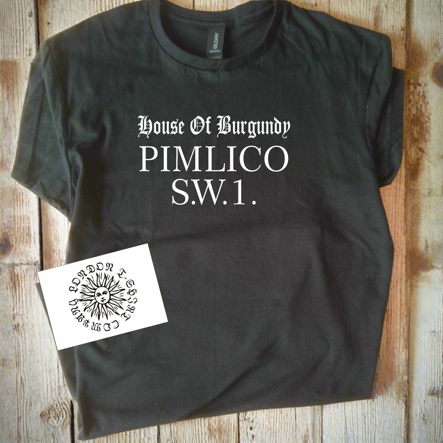 Passport To Pimlico T-Shirt - Burgundy Souvenir, Various Colours