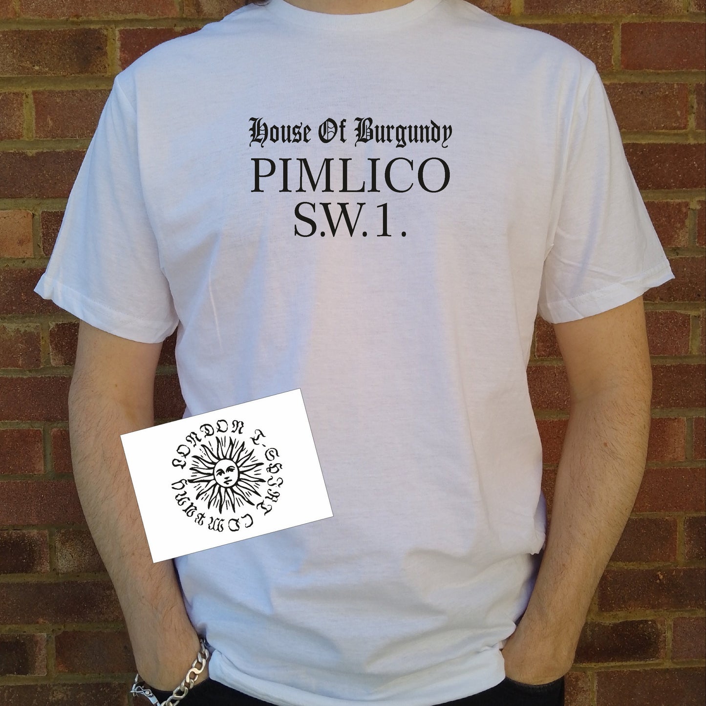 Passport To Pimlico T-Shirt - Burgundy Souvenir, Various Colours