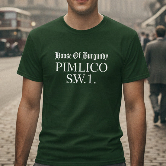 Passport To Pimlico T-Shirt - Burgundy Souvenir, Various Colours