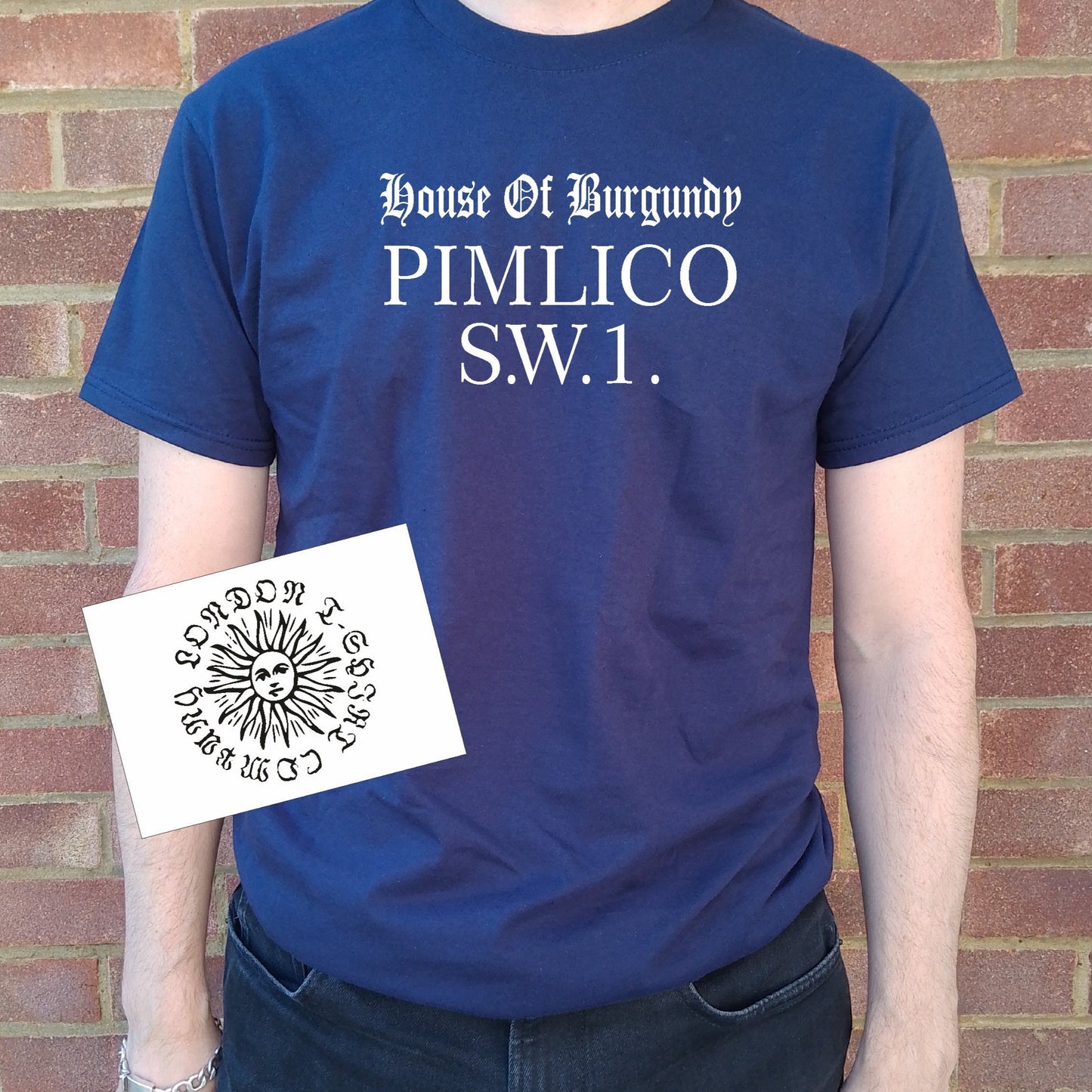 Passport To Pimlico T-Shirt - Burgundy Souvenir, Various Colours