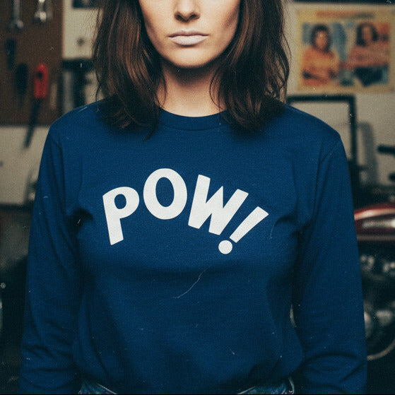 Pow! Long Sleeve TShirt: 60's Mod Top, Various Colours