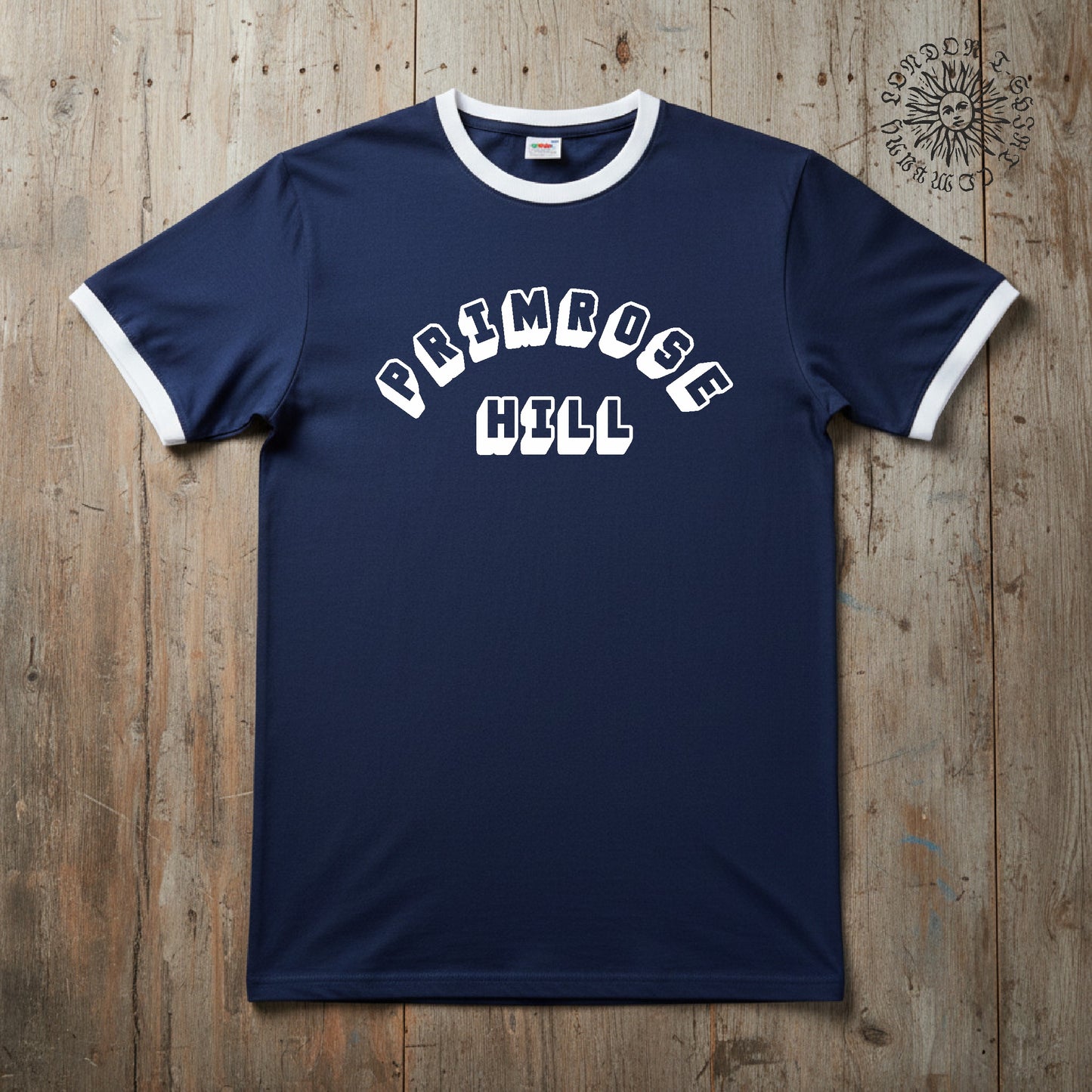 Primrose Hill Ringer T-Shirt: London Souvenir,  Various Colours, S-3XL