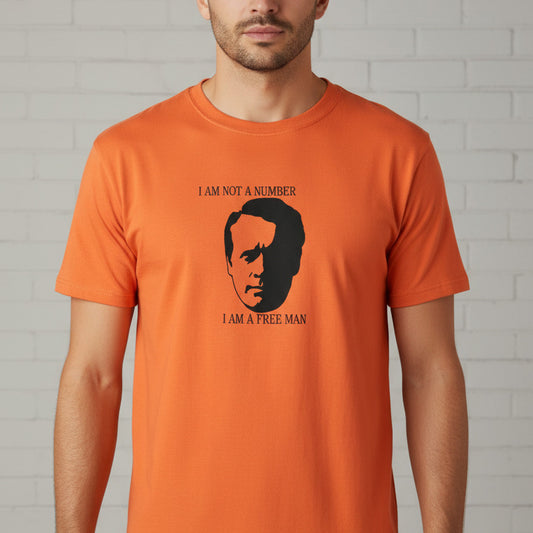 The Prisoner T-Shirt - 'I Am Not A Number', Cult British Tv Series, Number 6, Various Colours