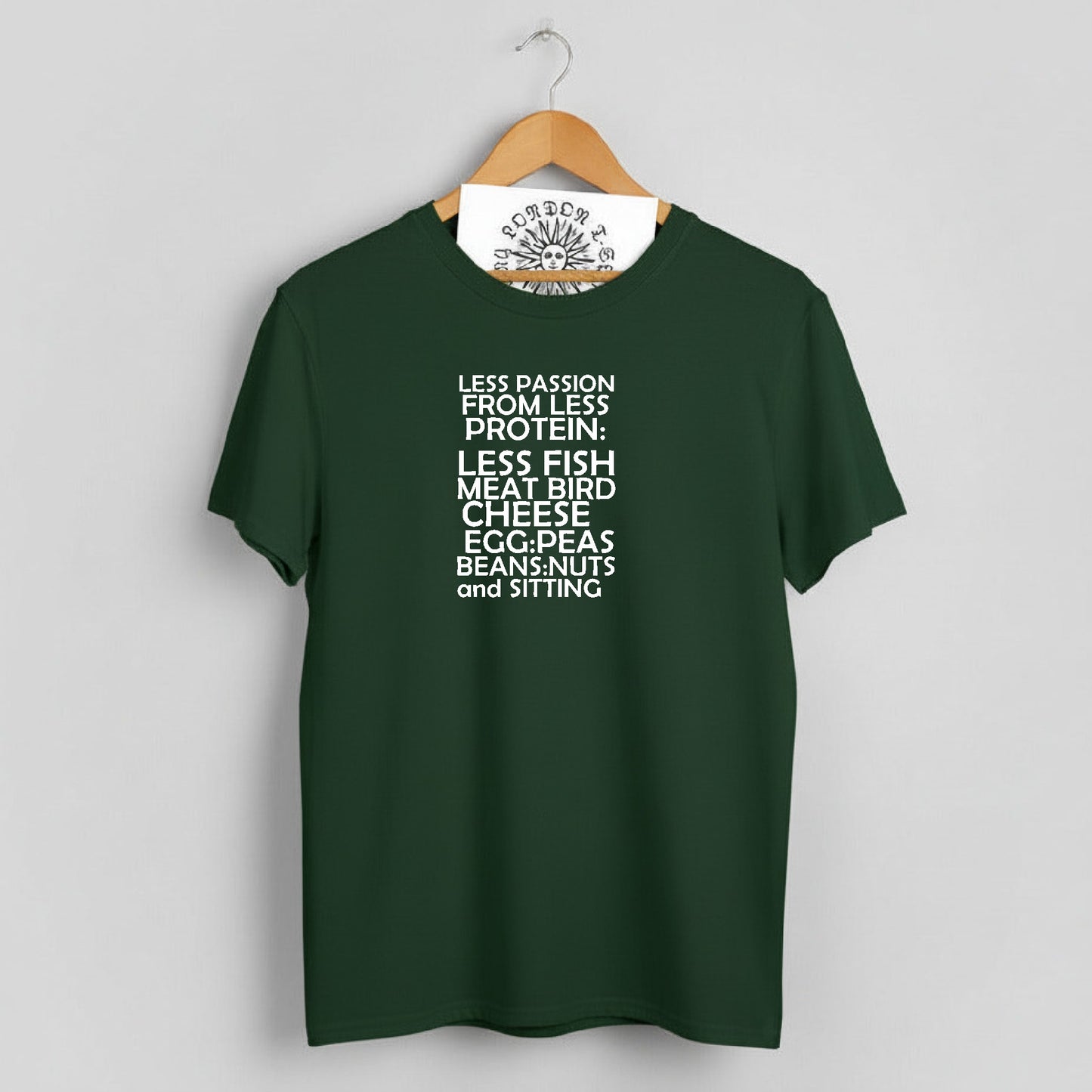 Less Passion From Less Protein Placard T-Shirt - Stanley Green, London,S-XXL